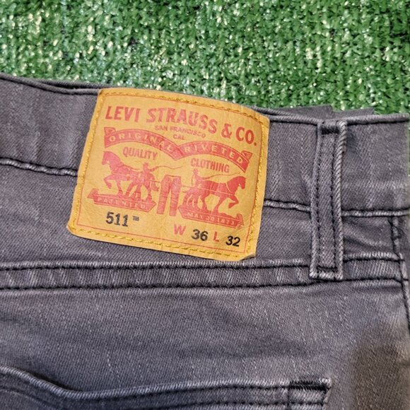 Levis 511 Jeans Men 36x32 Slim Casual Rocker Faded Skater Western Work Urbanwear - Picture 4 of 9